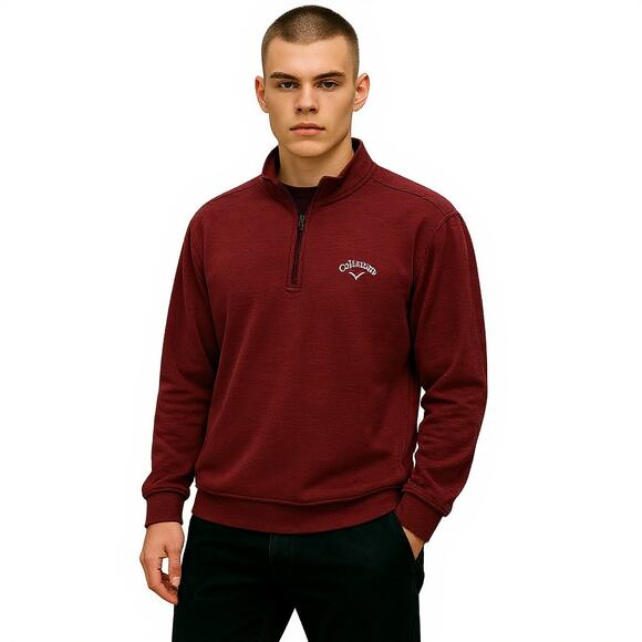 Callaway Other - Callaway Maroon 1/4 Zip Long Sleeve Pullover Shirt Men's XXL